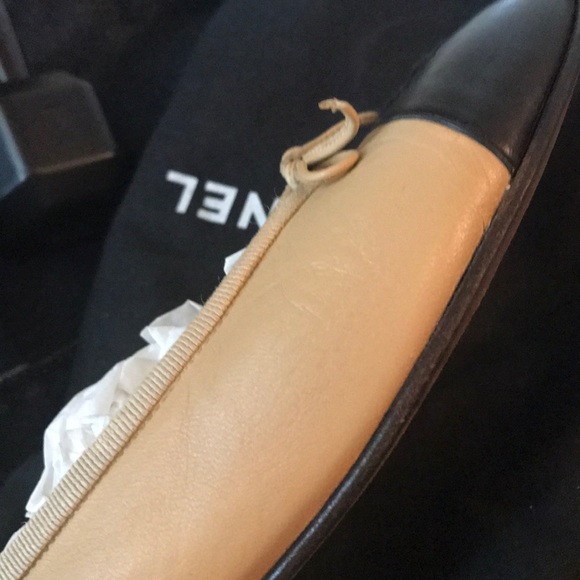 ***sold***Tan and black Authentic Chanel Flats 36 - Picture 5 of 8